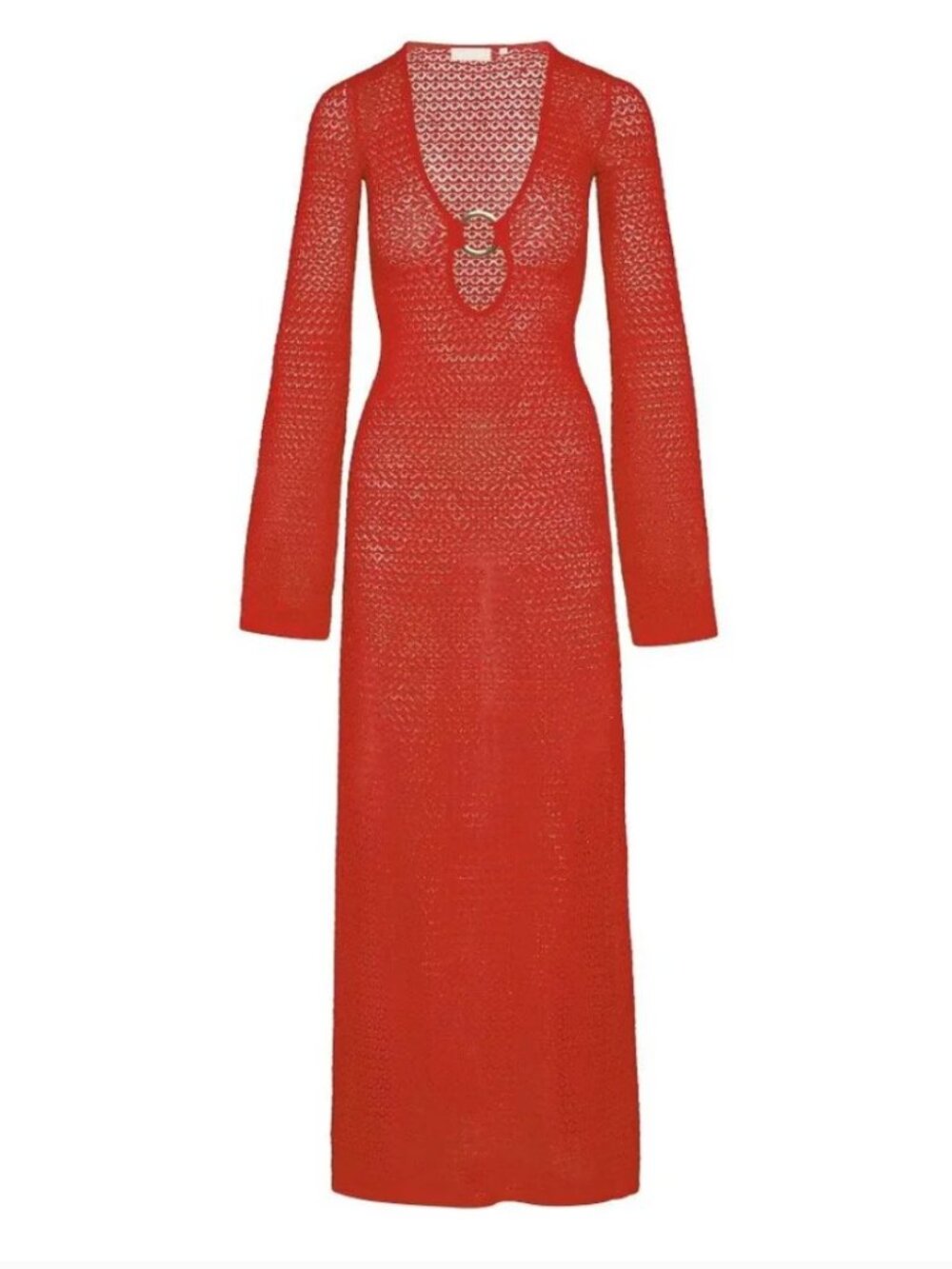 MONDAY Swimwear Montego Dress in Chili Pepper Lace Crochet - Picture 5 of 5
